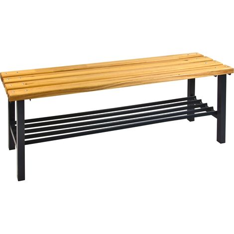 ADB Sitzbank Umkleidebank Garderobenbank 1000mm m.Schuhrost L1000xB400xH420mm (1/3)