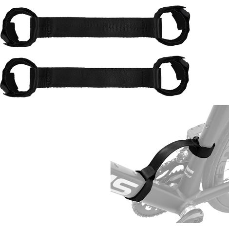 Sangles de vélo en 2 parties - Sangles en nylon portables - Accessoires pour petits vélos - Poignées de cadre multifonctionnelles et portables - Poignées confortables - Lève-vélo - Convient aux vélos, (1/5)