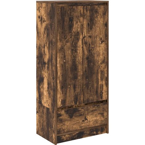 Armario de almacenamiento moderno multiusos de 55,5 x 34 x 119,5 cm en madera de roble ahumado 020051712 (1/5)