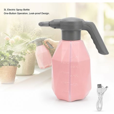 Spruzzatore elettrico da 3 litri - Ricaricabile - Impermeabile - Per piante da interno/esterno - Batteria da 2000 mAh - Rosa - Standard (1/5)