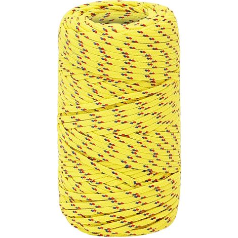 Corde utilitaire polyvalente 2 mm 500 m Jaune PP vidaXL (1/5)