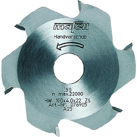mafell fraise à disque 100 x 4 x 22 mm Z 6 avec carbure - 076905