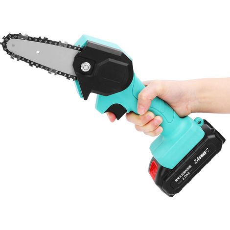 Tronçonneuse électrique avec batterie lithium rechargeable, moteur en cuivre C100, prise AC100V-240VEU (1/5)