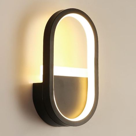 16 W Applique Murale Moderne à lumière Chaude, Style Nordique, Anneau Simple en métal avec Abat Jour en Acrylique, Mini Lampe Murale câblée for Chambre à Coucher, Chevet, Salon, Couloir (1/5)
