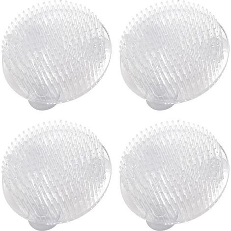 Set mit 4 runden, transparenten Kunststoffblumen mit 3 Saugnäpfen, perfekt für Zuhause und Küche, Igel (1/5)