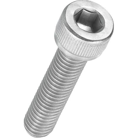 10Pcs Vis à Tête Cylindrique à Six Pans Creux M8-1.25 x 35mm Argenté (1/5)