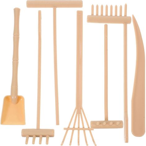1 ensemble de râteau pour jardin zen, bac à sable, accessoires de méditation pour jardin zen-14X6.2X0.8CM (1/2)