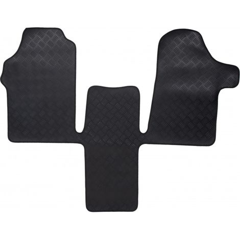 Tapis de voiture utilitaire - Sur Mesure pour MERCEDES Vito (De 01/2004 à 04/2014) - 1 pièce - Tapis de sol antidérapant pour utilitaire - Souple - 100% Caoutchouc (1/5)