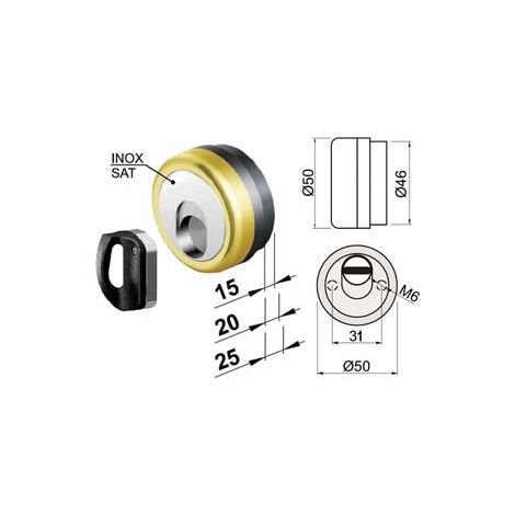 DEFENDER MAGNETICO MAG MONOLITO ANTIACIDO MR503 OTTONATO LUCIDO ø mm.50x20h. compatibile c/serrature Dierre ATRA DISEC