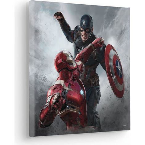 Komar Canvasbild Captain America vs. Iron Man - 30 x 30 cm - Bild auf Keilrahmen (1/2)