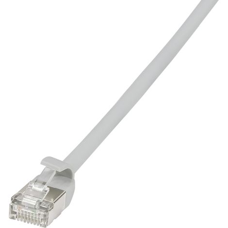 Câble patch LOGILINK SlimLine Ultraflex CAT.6A U/FTP gris 2m