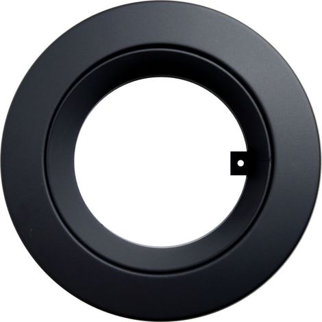 Rauchrohr 150 mm, schwarz Rosette f. doppelwandige Rohre