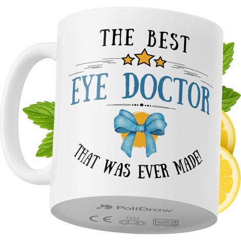Tazza per oculista, divertente e umoristica, ideale per caffè e tè, con grafica e testo divertenti. Perfetta per compleanni, onomastici e festività. Tazza premium per occasioni speciali, per casa, uff (1/5)