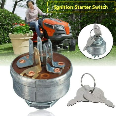 Interrupteur de démarrage à clé 5 broches pour tondeuse tracteur MTD 725 0267, remplacement facile, contact allumage universel, pièce détachée tracteur, montage simple. (1/5)
