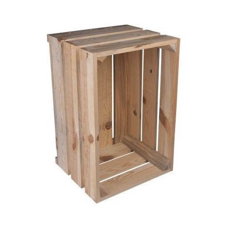 Levigne – Caisse en bois naturel modulable moyen modèle brute – Dimensions 54×36×32 cm – Personnalisable et compatible avec accessoires Woodbox