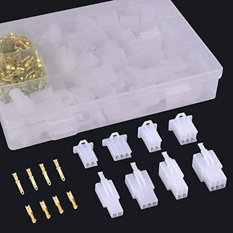 380 PCS Connecteur Électrique Moto 2 3 4 6 Broches Connecteurs de Fil Électrique Automobile 2.8mm Mâle Femelle pour Moto Voiture Camion Bateaux (1/5)