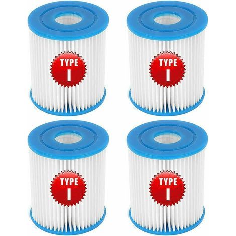 Cartouche filtrante de type I pour pompe de piscine Bestway - Installation facile - Filtre gonflable pour piscine (paquet de 4)-AquaForge