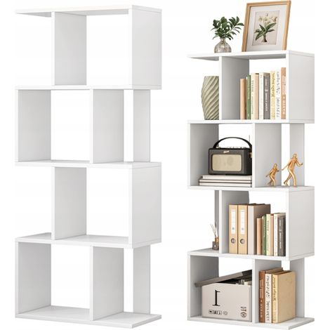 Offener Regal, weiß, Regal, Schrank, Bücherregal, modern, Loft, 140 cm (1/5)
