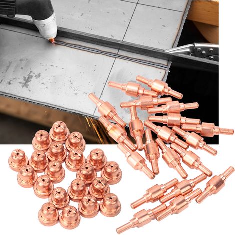 Lot de 40 électrodes consommables pour découpeur plasma PT31 LGK40 (1/5)