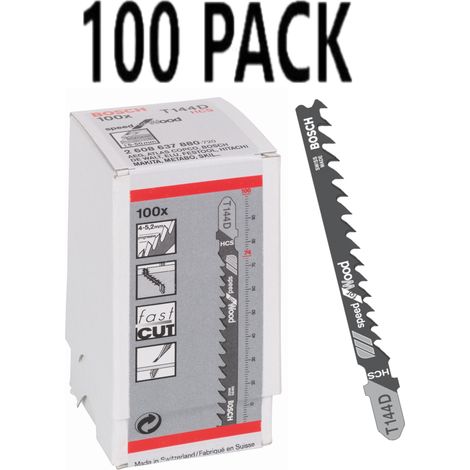 BOSCH T144D (100 PACK) (pkt of 100) Speed for wood 100mm