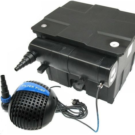 Koi Teich - Set: Teichfilter 12000 Ltr + UVC Lichtfilter 24 W + Pumpe 4600 Ltr (1/5)