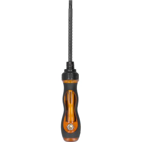 kit tournevisTournevis Ratchet Magnétique Double Embout Rétractable Cross et Plat - Ergonomique et Prise Ferme (1/5)