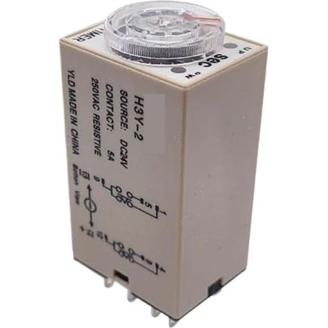 unité DC12V 24V H3Y-2 relais temporisé à bouton-poussoir rotatif (1/5)