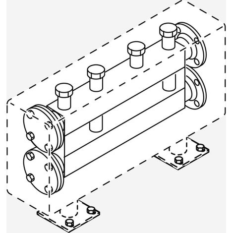 Modul-Verteiler für 2 Heizkreise DN 80 Typ WHV 2-M-20, bis 20 m³/h Volumenstrom - 40900007012 von Weishaupt