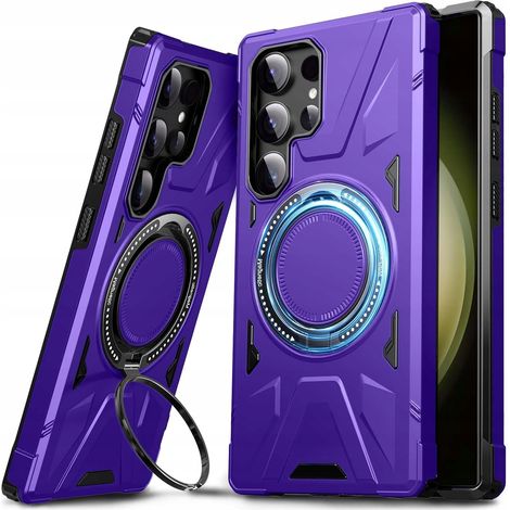 Coque de protection renforcée pour Samsung Galaxy S23 Ultra - protection intégrale à 360°, violette (1/2)