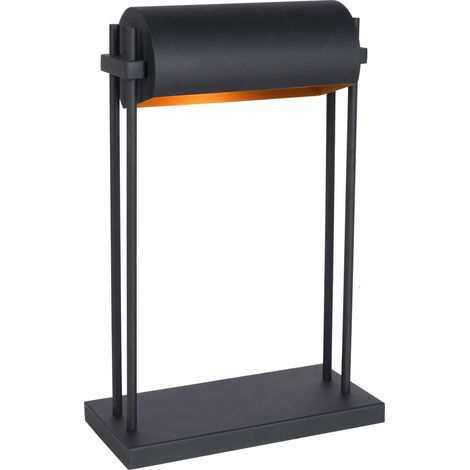 Lampe de table Lucide Elias noire métal E27 60W IP20 (1/5)