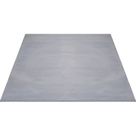 FLOORNOVO Hochflor Teppich Grau einfarbig - 200 x 140 cm - Besonders Weicher Teppich Wohnzimmer & Badezimmerteppich - Pflegeleicht - vielseitig einsetzbar im Innenbereich (1/2)