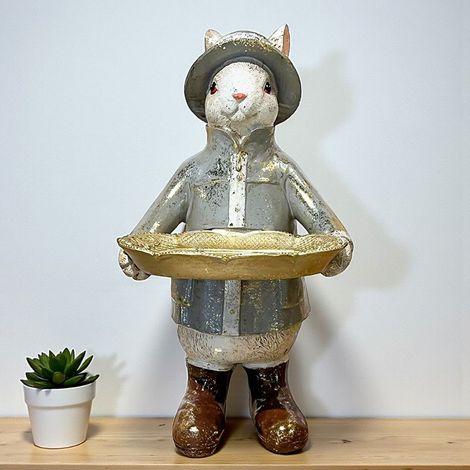 Statuette décorative lapin résine 19x15x29cm (1/5)