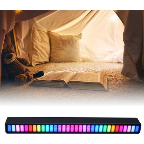 Lumière d'ambiance musicale colorée à contrôle sonore pour voiture, branchement USB (1/5)