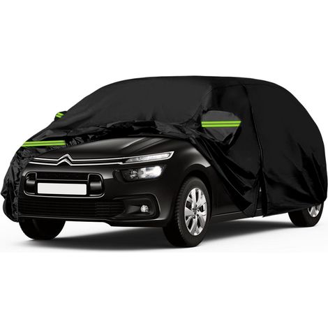 Bâche auto extérieure toutes saisons pour Citroën C4 Picasso 2006-2022, avec fermeture éclair latérale et bandes réfléchissantes (1/5)