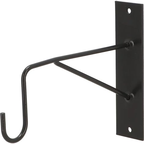 Gancho para colgar macetas y faroles, negro, 21 cm