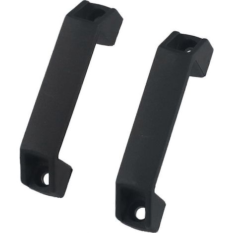 Lot de 2 poignées de placard noires industrielles en nylon plastique 90 mm pour tiroirs, machines et quincaillerie de maintien (1/5)