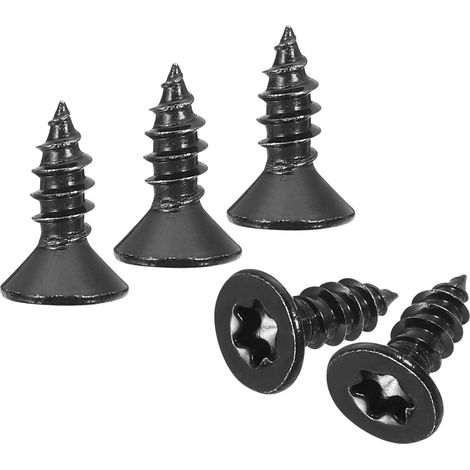 100 Pièces Vis Torx à Tête Plate M4 x 12 mm pour Bois (Noir) (1/5)