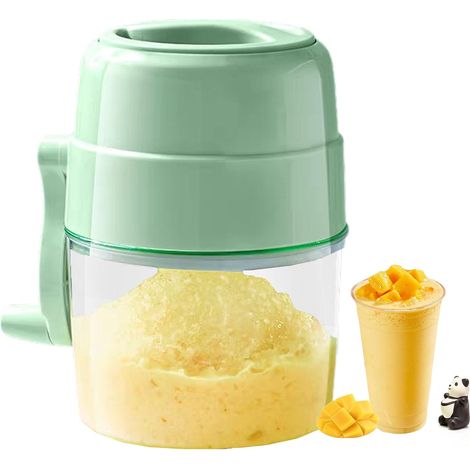Broyeur à Glace à Manivelle, Petite Machine a Glacons Rotative, Broyeur Glace Pilée Manuelle, Machine à Glacés Portable, Pour La Fabrication De Crème Glaces, Smoothies Et Thés Glacons (1/5)