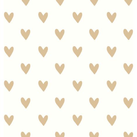 Papier peint auto-adhésif - Cœurs Jaunes - 5.75 m x 45 cm (1/3)