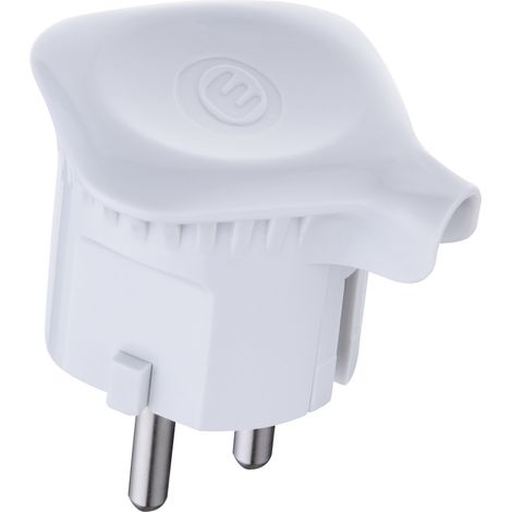 Spina schuko 90 gradi 2p+t 16a 250v colore bianco electraline 55023