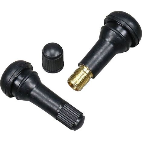 Lot de 100 valves TR413 pour pneus de voiture – Caoutchouc résistant – Étanchéité 100% – Snap-in pour installation facile (1/4)