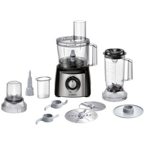 Bosch – Robot multifonction 800W – 2 vitesses et touche Pulse – Hachage, mélange, pétrissage – Pour bois dur et teck