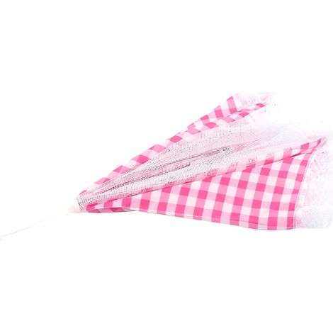 Housse de parasol pliable pour aliments, en forme de dôme, avec moustiquaire rose pour barbecue et cuisine. (1/5)