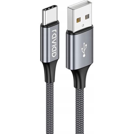 RAVIAD USB - Cable USB Tipo C 1 m Negro