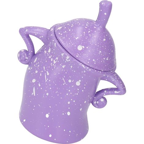 Bocal de conservation amusant en ABS, au design unique et créatif, avec couvercle hermétique. Joli bocal pour ranger les bonbons et décorer la maison (violet). (1/5)
