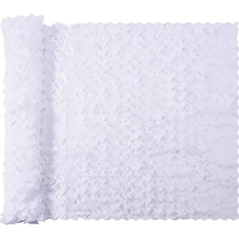 Red de camuflaje, toldo, 2 x 2 m, apto para camuflaje, caza, decoración de jardín, sombrilla (blanco) (1/5)