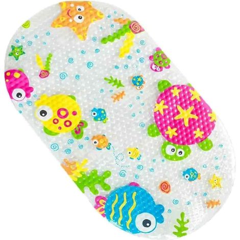 Tapis de bain, tapis de bain antidérapant et tapis de douche anti-moisissure avec ventouse forte, adapté aux bébés et aux enfants