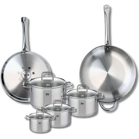 Ensemble de 2 Poêles de cuisson 28 et 32 cm et 4 faitouts 12, 14, 16 et 20 cm Elo Profi Citrin (1/5)
