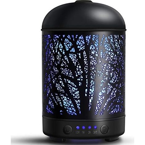 Essential Oil Diffuser 100ml Ultrasonic Air Humidifier Cool Mist Aroma Electric Fragrance with 7-Color Changing Auto Shut Off for Bedroom/Living Room/Spa/Yoga/Massage