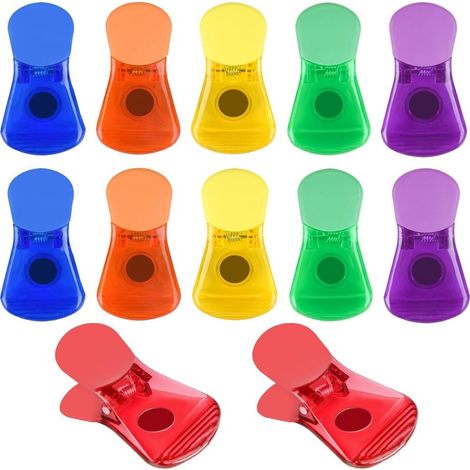 Pince magnetique en plastique pour cuisine attache pour sacs de snack et porte photo pour refrigerateur organiseur malin (1/5)